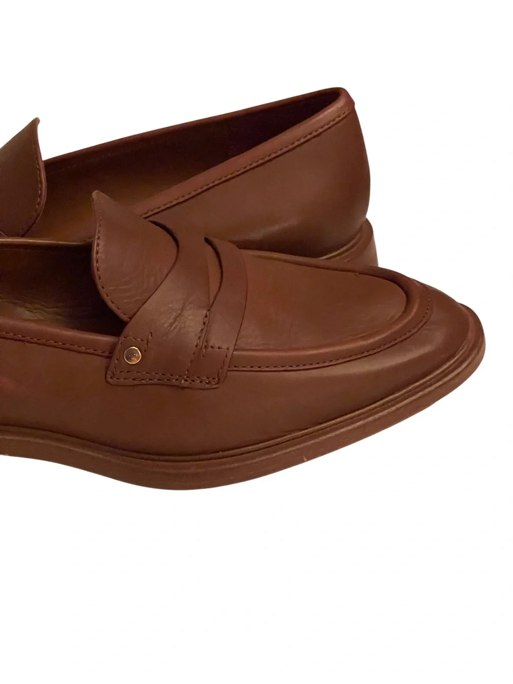 Franco Sarto Brown Leather Penny Loafers SZ 7.5